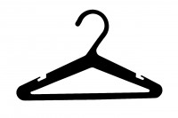 Cintres pour bébés et enfants 26cm - C6 Noir